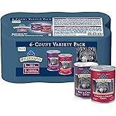 Blue Buffalo Wilderness High Protein Beef and Chicken & Salmon and Chicken Wet Dog Food Variety Pack for Adult Dogs, Grain-Free, 12.5 oz Cans (6 Pack)