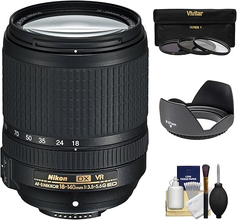 Amazon Nikon 18 140 Mm F 3 5 5 6 G Vr Dx Ed Af S Nikkor Zoomレンズwith 3 Uv Cpl Nd8フィルタ フード キットfor D30 D3300 D5300 D5500 D7100 D70カメラ カメラ用交換レンズ 通販