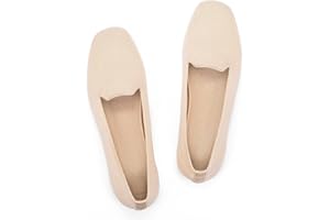 Frank Mully Women's Loafer Flats Square Toe Flat Shoes Comfortable Office Work Shoes, Cute Penny Loafer Slip On Walking Driving Shoes