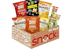 FRITO LAY Frito-Lay Snack Time Favorites with Baked, Smartfood, Sunchips and Quaker Chewy Granola Bars Variety Pack, (Pack of 40)