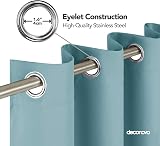 Deconovo Eyelet 108 Inch Drop Curtain Blackout Thermal Insulated Sky Blue 1 view 3
