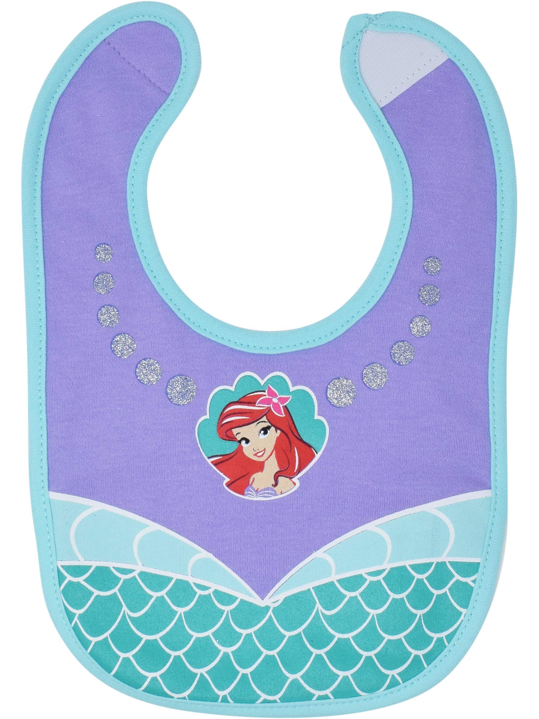 Disney Snow White Aurora Princess Belle Princess Ariel Princess Cinderella 5 Pack Bibs One Size