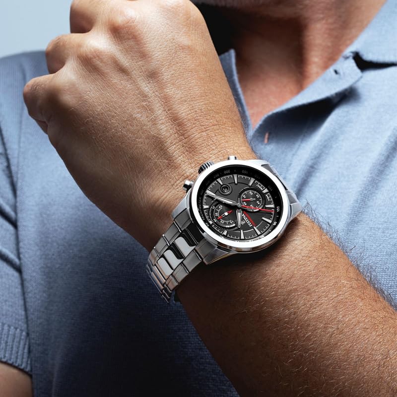 Reloj Hombre Analógico de Acero Inoxidable 316l Plateado F20694/6