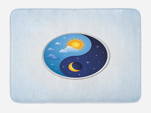 Amazon Com Lunarable Day And Night Bath Mat Inspirations With