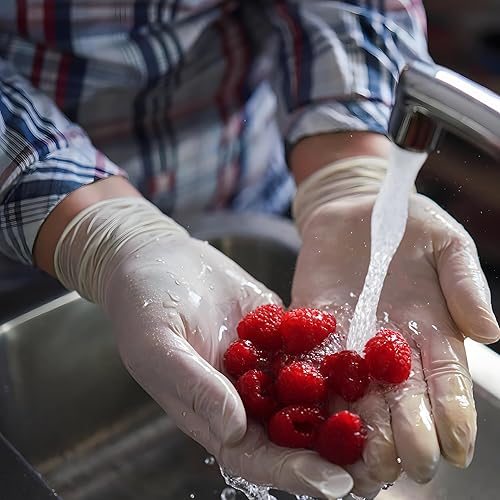 SAFEGUARD Latex Powder Free Gloves, Large, 100 Count (Pack of