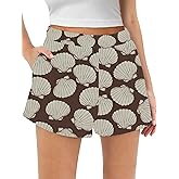 TERIVEEK Camo Sweat Shorts Women Maple Leaf Camouflage High Waisted Lounge Casual Athletic Workout Shorts with Pockets