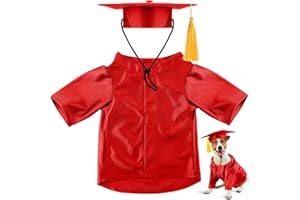 Bunnycool Dog Graduation Cap and Gown 2025 Washable Pet Graduation Costume for Dog Cat Shirt and hat(Marnoon)