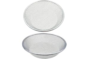 2PCS YUEBM Gardening Sand Soil Compost Sifter Perfect for 5 Gallon Bucket, 1/4 Inch Mesh, 1/8 Inch Mesh