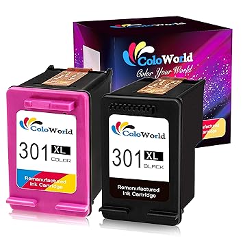 ColoWorld Wiederaufbereitet 301XL Ersatz für HP 301 Druckerpatronen für Envy 4500 5530 4504 Deskjet 2540 2050 2544 3050 1510 