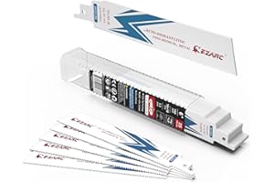 25 Pack 6 inch 14+18 TPI Reciprocating Saw Blades for Auto Dismantling Steel Demon Bi-Metal for 1/16-5/16 Medium Metal R610DM