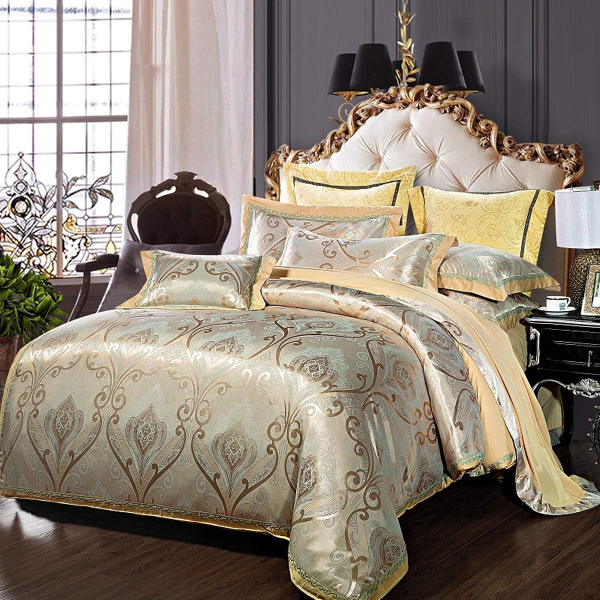 Usitde European Duvet Cover Embroidery Jacquard Bedding Set Duvet Cover
