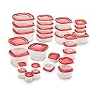 Rubbermaid Easy Find Lids 60-Piece Food Storage Container Set, Red
