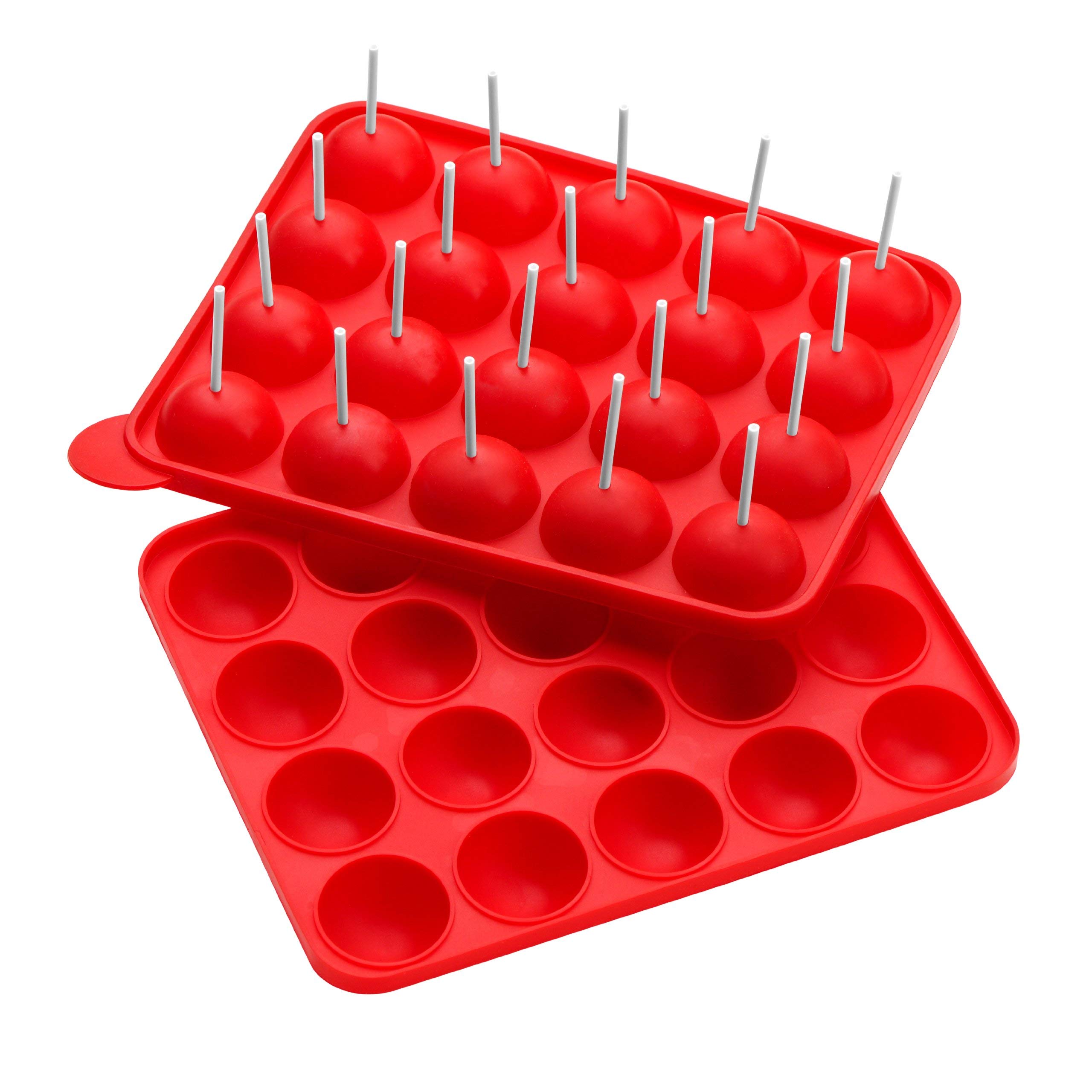 Premier Housewares 20 Cake Pop Silicone Mould - Red