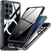 Magnetic Privacy Screen Case for Galaxy S25 Ultra Full Body Protection | Fit for MagSafe, Military Grade Protection, Built-in
