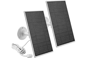 PAODEKUA Solar Panel Charger for Arlo Camera, Power Compatible with Pro 4, Arlo Pro 5S, Pro 3, Floodlight, Ultra 2, and Ultra Cameras, 13ft/4m Cable, 6V4.5W, 2PCs