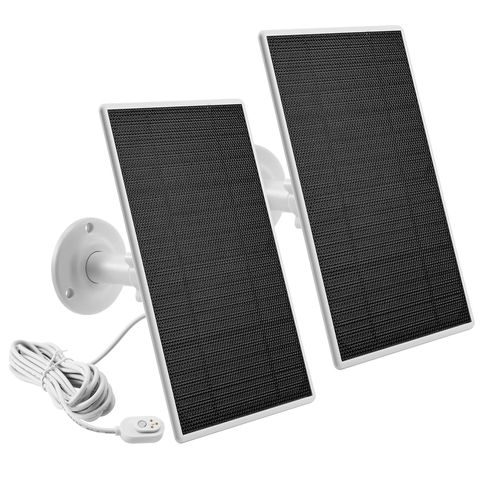 Solar Panel Charger for Arlo Camera, Power Compatible with Pro 4, Arlo Pro 5S, Pro 3, Floodlight, Ultra 2, and Ultra Cameras, 10ft/3m Cable, 6V4.5W, 2PCs