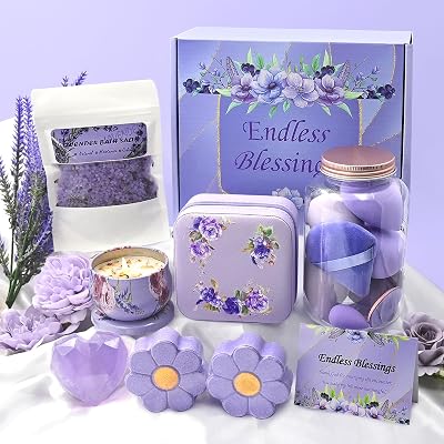 Karestcorp Lavender Relaxation Spa Bath Set Gift Box for Women
