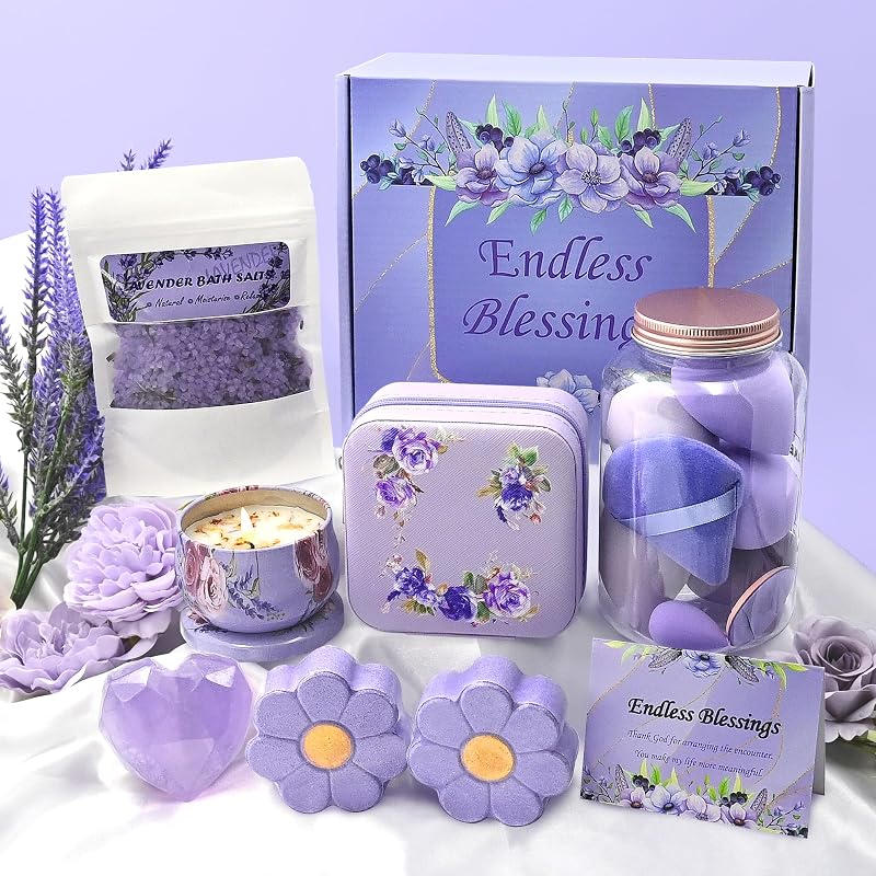 Karestcorp Lavender Relaxation Spa Bath Set Gift Box for Women