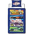 Character World Hot Wheels Officially Licensed Beast Design Single Duvet Cover Set | Reversible 2 Sided Cars Bedding Including Matching Pillow Case | Perfect for Kids Bedroom | Polycotton
