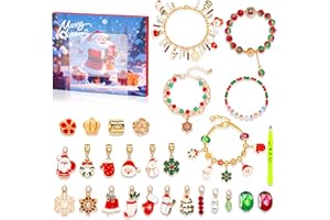 EUG-PRODUCTS Christmas Bracelet Advent Calendar 2024 for Kids 24 Days Christmas Countdown Calendar, Advent Calendar Toy for Kids 3 Years and Up Holiday Vintage Xmas Gift for Adults Kids