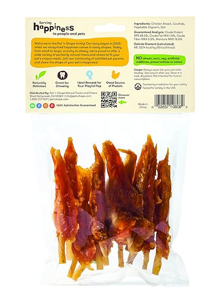 PET ‘N SHAPE CHIK ‘N SKEWERS – CHICKEN WRAPPED RAWHIDE – ALL NATURAL DOG TREATS, CHICKEN, 8 OZ, 10808