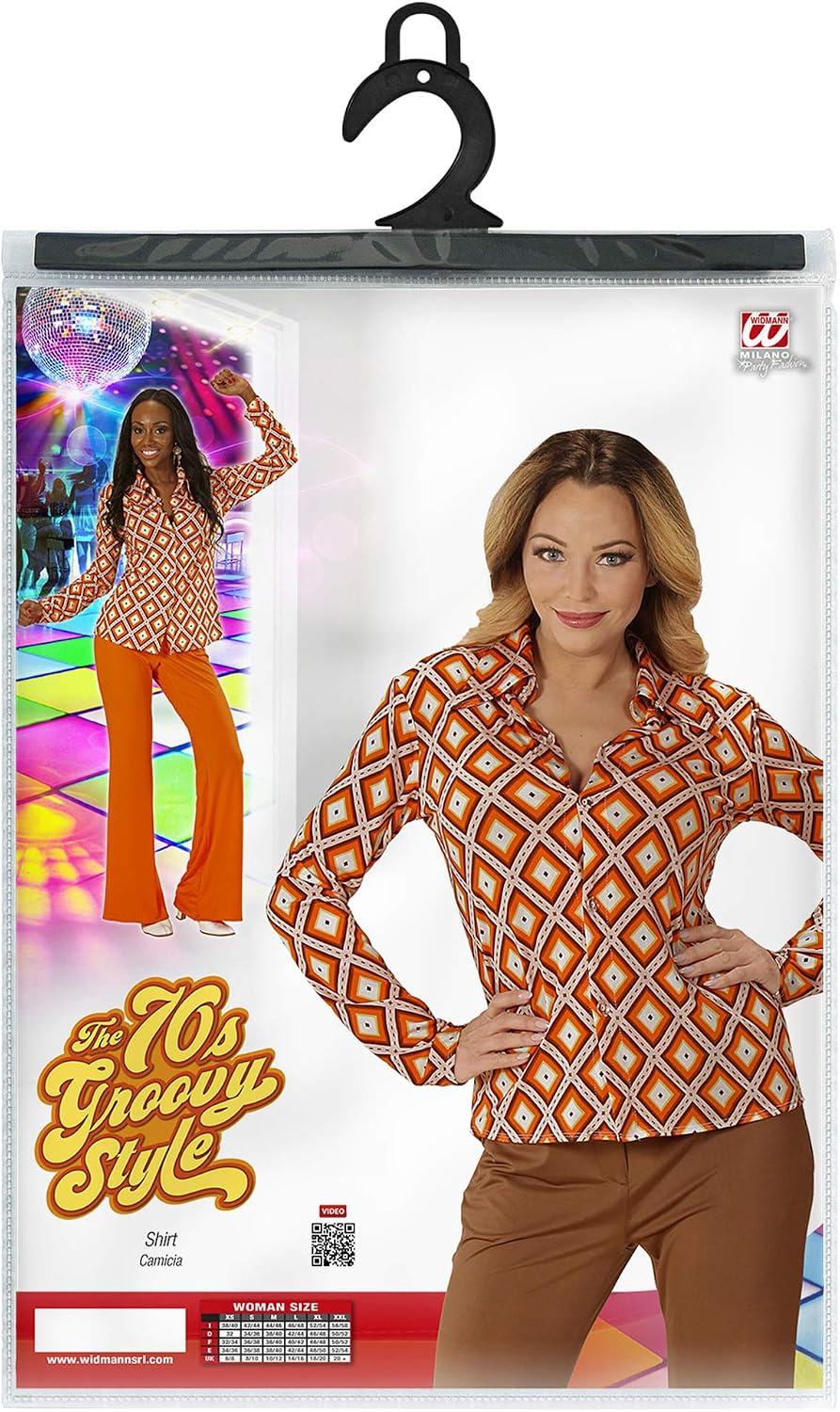 Widmann Raute '70s Blouse, Multicoloured, S-M - Image 3