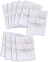 UK Greetings Multipack 10 Thank You Cards with Envelopes Botanical Design