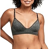 Hanes Womens Wireless T-Shirt Bra, Comfy Support Lightweight Lounge Bra, Convertible Straps