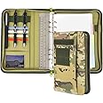 Army Military Padfolio Ring Binder With Zippered Portfolio Organizer And Tactical Notebook Cover For A5 Folder Small Ocp Binder Planner For Men 6 Ring Binder Organizer Military Notebook Covermulti