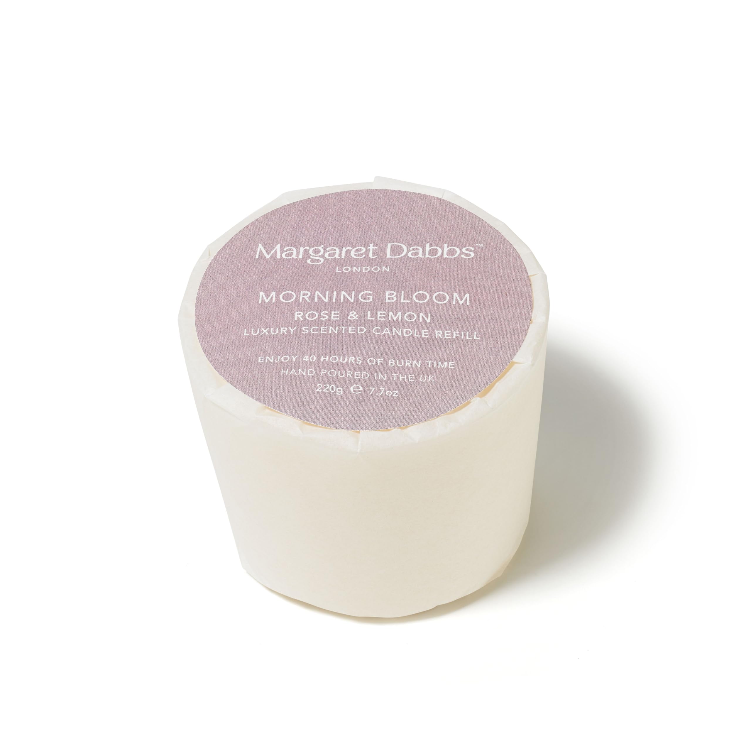 Margaret Dabbs Morning Bloom Luxury Scented Candle Refill - Rose & Lemon, 220g