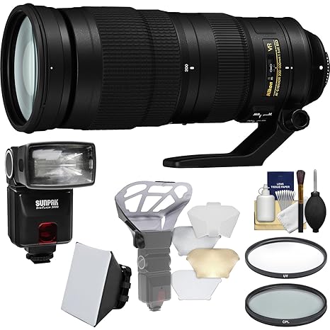 Nikon 200 – 500 mm f/5.6E AF-S ED VR Zoom Nikkor Lente con iTTL ...