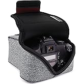 USA Gear DSLR Camera Case/SLR Camera Sleeve with Zippered Accessory Storage, Flexible Neoprene & Holster Belt Loop - Compatible with Canon, Nikon, Sony, Olympus, Pentax and Many More