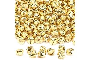 Augshy Jingle Bells for Crafts,120 Pcs 1 Inch Christmas Jingle Bells,Bulk Sound Craft Bells for Christmas Home Festival Decor