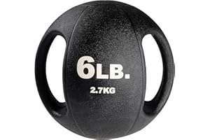 BODY SOLID Body-Solid Heavy-Duty Exercise Medicine Balls with Dual Handles, Durable Non Slip Rubber Grip Medicine Ball for Weights Training, Weightlifting & Core Workouts.