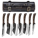 HOSHANHO Butcher Knife Set, Hand Forged Butcher