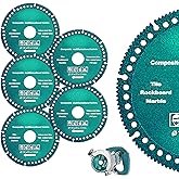 5pack 4 Inch Indestructible Disc for Grinder, Cutting Discs for Angle Grinder, for Metal Smooth Cutting, Ceramic Tile Chamfering Grinding and Multifunctional Cutting Saw Blade for Various Materials