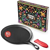 Uno Casa Cast Iron Comal Pan 10.5 Inch - Skillet for Roti, Tawa/Dosa Pan Pataconera, Comales para Tortillas - Comal Para Tortillas Grande - Cast Iron Griddle