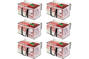 BlissTotes Moving Bags, 6-Pack Storage Bags, Moving Bags Heavy Duty Extra Large, Moving Totes, Clear moving Bags, Reinforced Handles & Tag Pocket, Christmas Totes (125L)