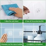 WLLHYF Shower Caddy Adhesive Hooks 4 Pack, 5kg Hold, Waterproof Wall Mount view 3