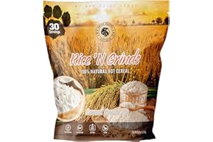 PRIDE FOODS EST 2018 Pride Foods Rice 'N Grinds Hot Cereal - Gluten-Free, Non-GMO, Vegan-Friendly, Natural Rice Breakfast, Quick & Easy Hot Meal, Low-Fat Comfort Food, 30 Servings, Coconut Cream Pie