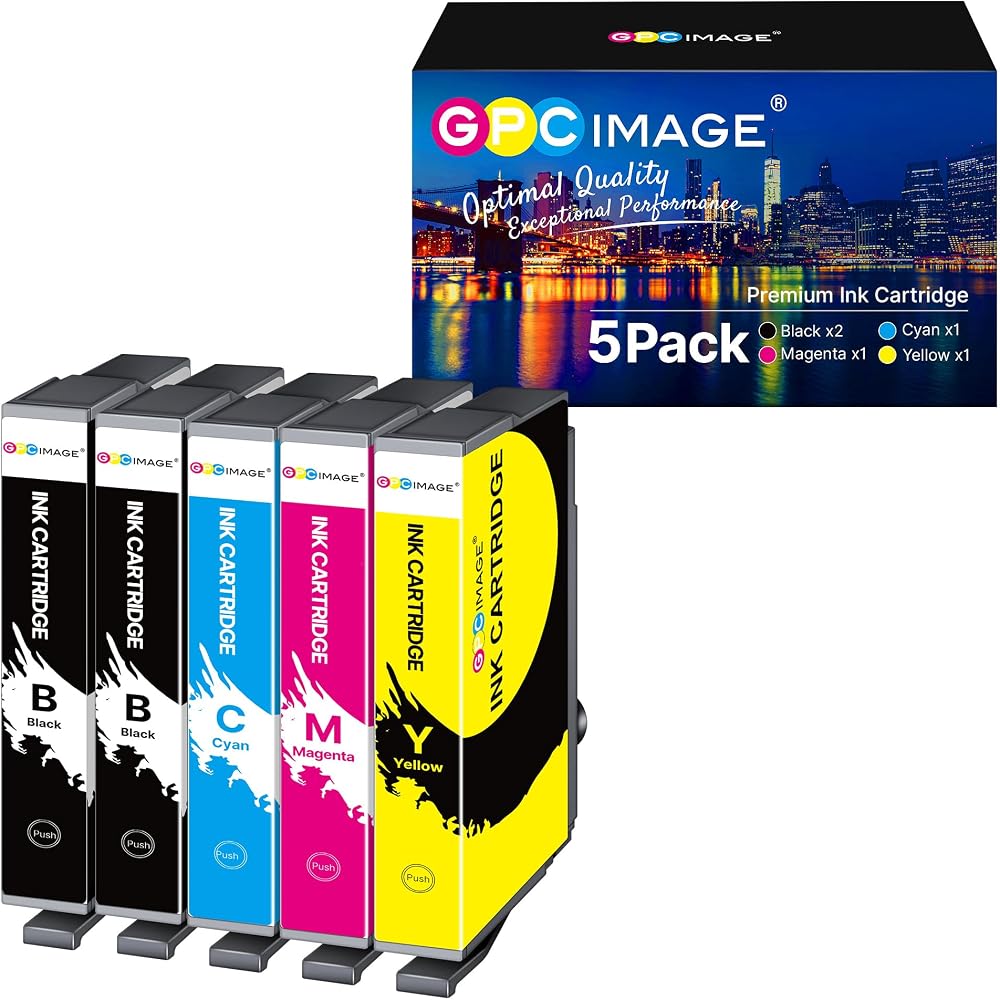 GPC Image 604XL Ink Cartridge Multipack (5-Pack) For Epson XP WF Printers
