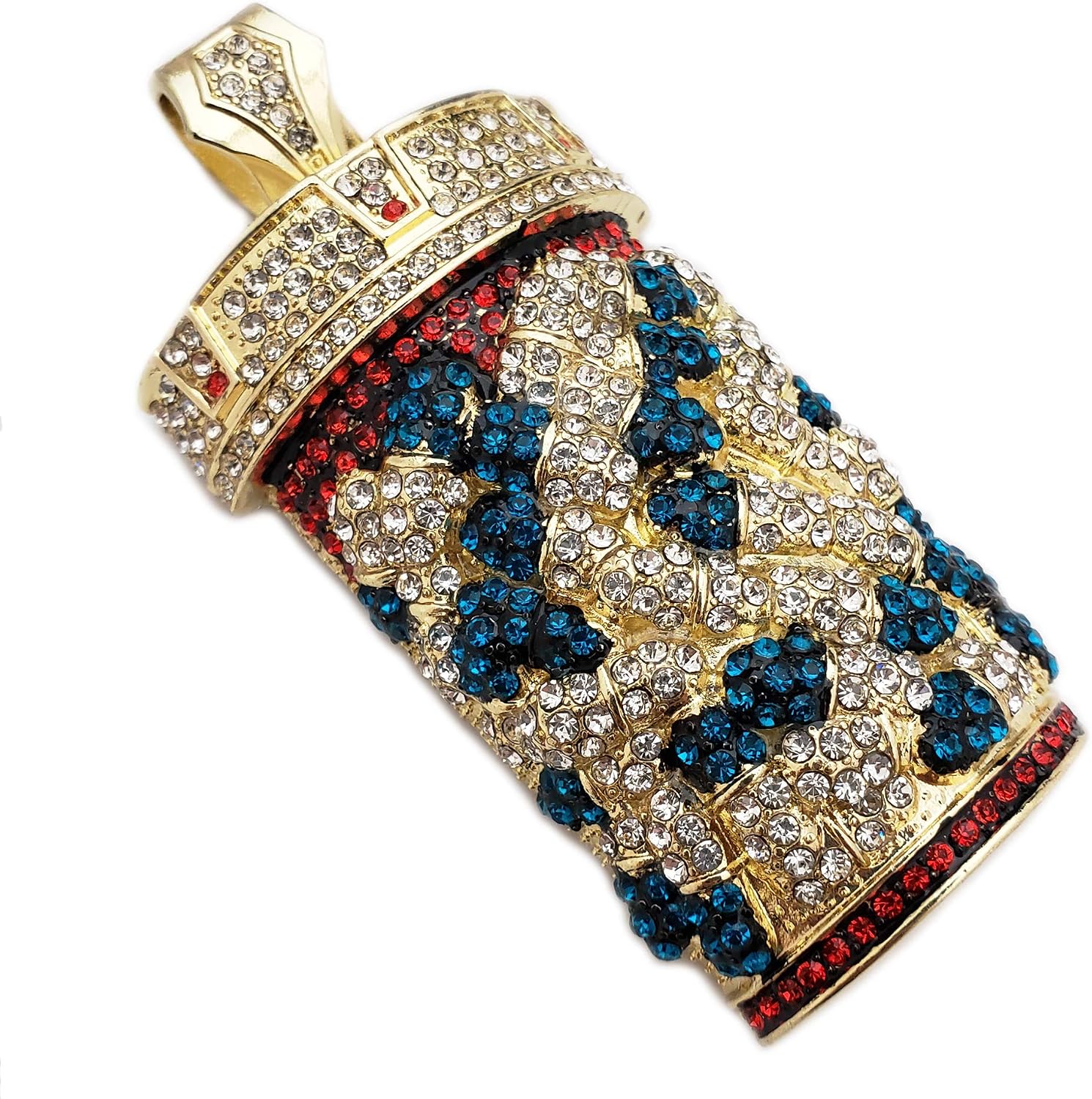 Hip HOP ICED LAB Diamond Gold Plated Pill