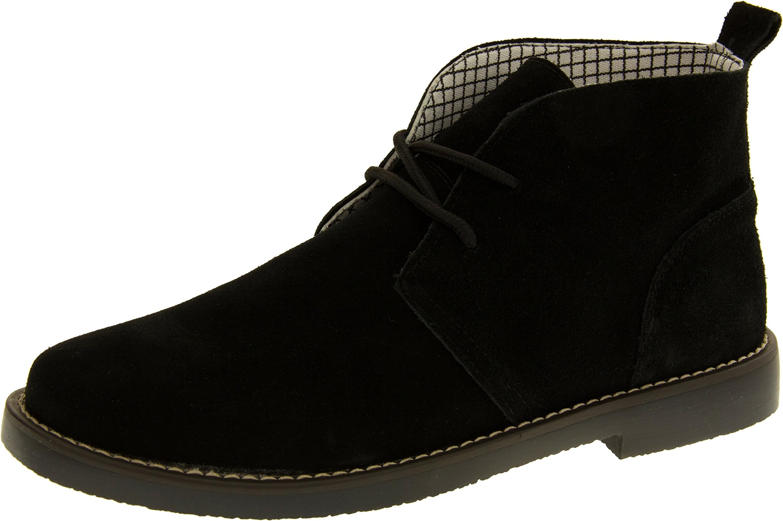 Mens Leather Suede Barlow Desert Ankle Boots with Laces