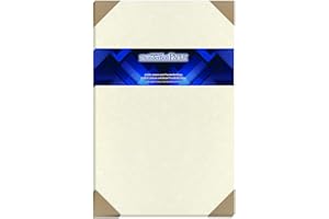 THUNDERBOLT PAPER 50 White Parchment 65lb Cover Weight Paper 11 X 17 Inches Cardstock Colored Sheets Tabloid|Ledger Size -Printable Old Parchment Semblance