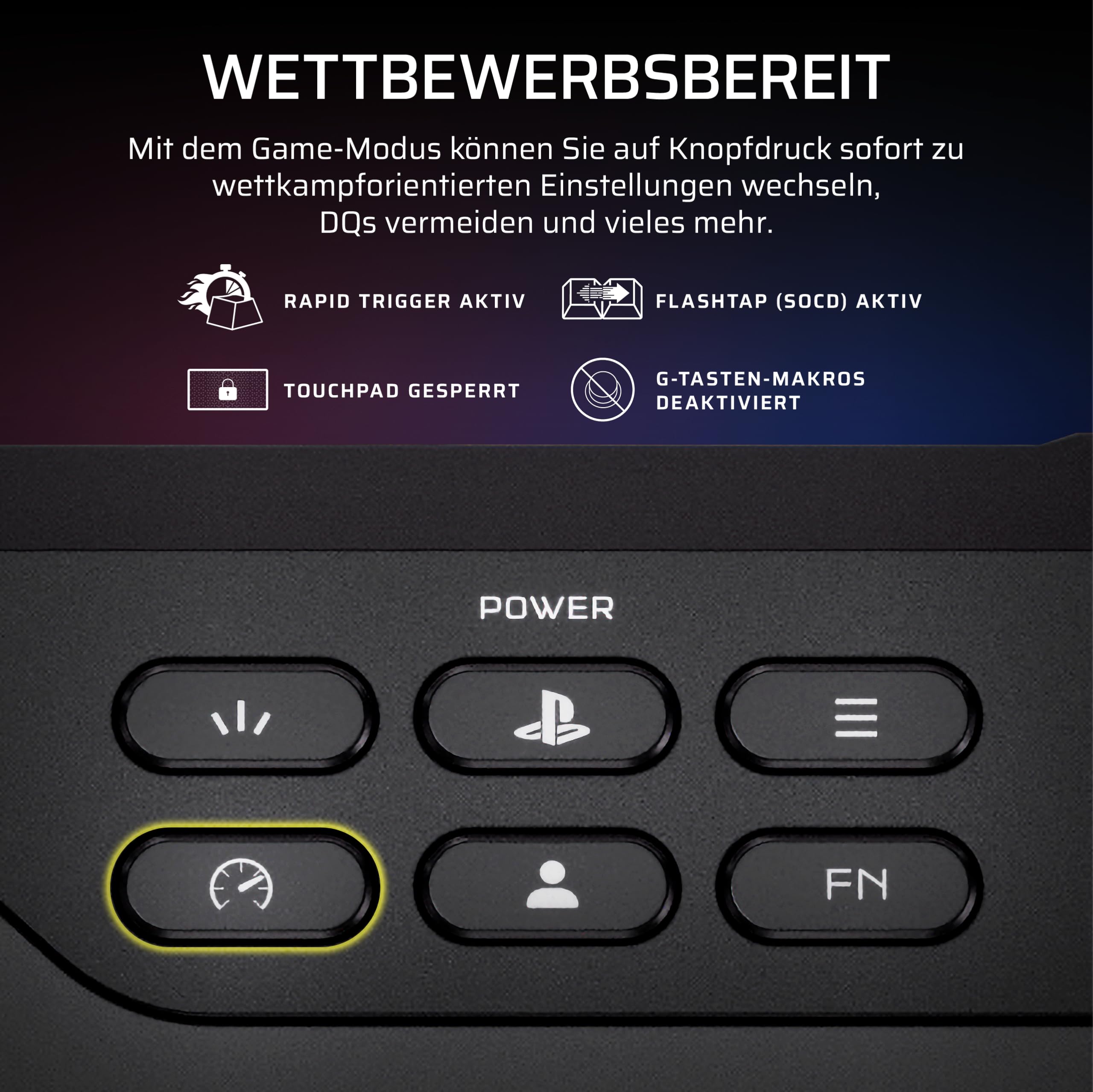 CORSAIR NOVABLADE PRO Kabel und Hebelloser Controller mit Hall-Effekt – 15-Haupttasten-Layout, 1000Hz-Polling, 2,4 GHz Kabellos, SOCD, MGX Hyperdrive Hall-Effekt-Magnetschalter, PS5, PS4, PC – Schwarz 7