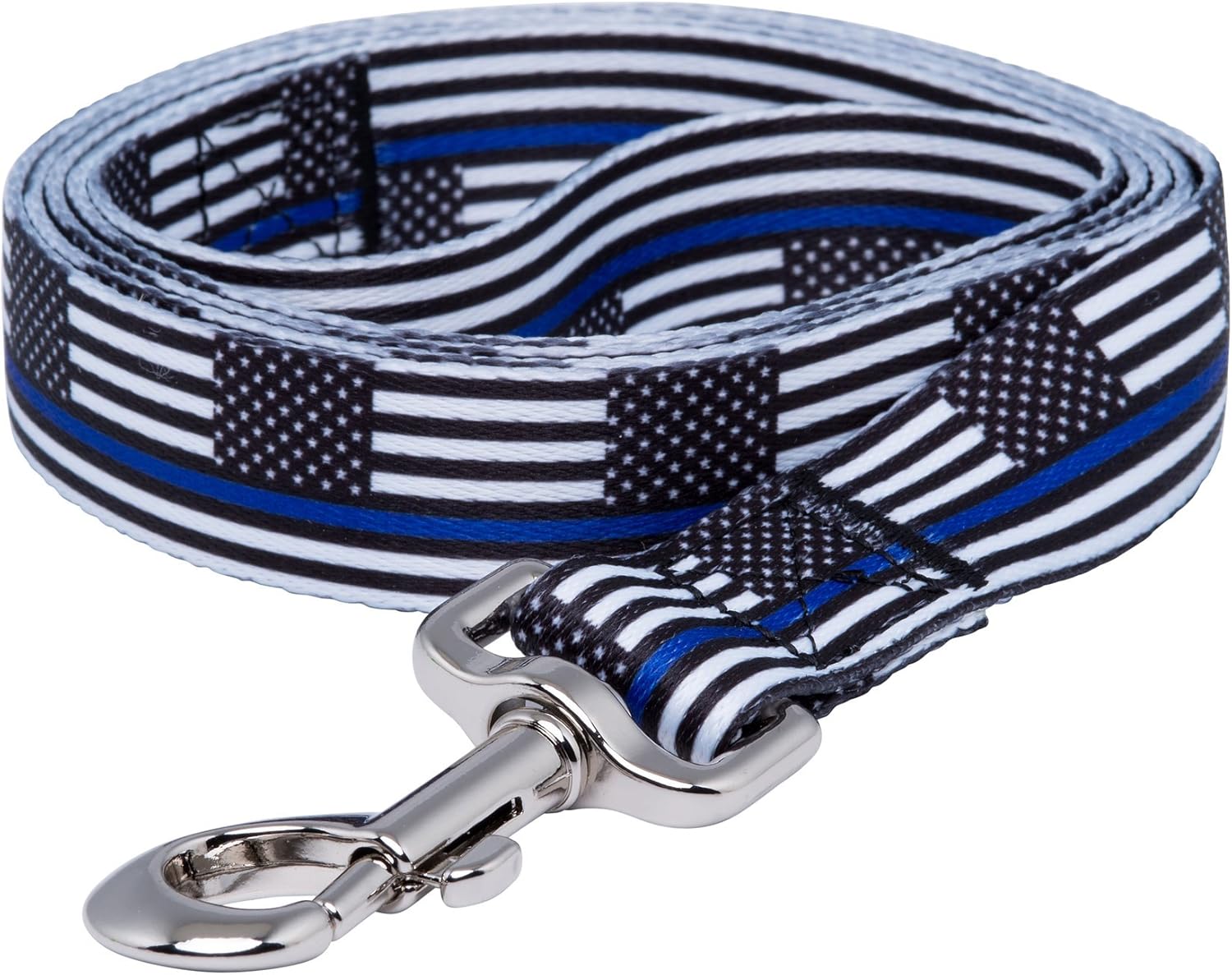 Native Pup Thin Blue Line/Police Dog Leash (Flag) Pet