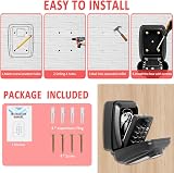 Gekufa Key Safe Outdoor 12-Digit Code Wall Mount Key Lock Box view 6