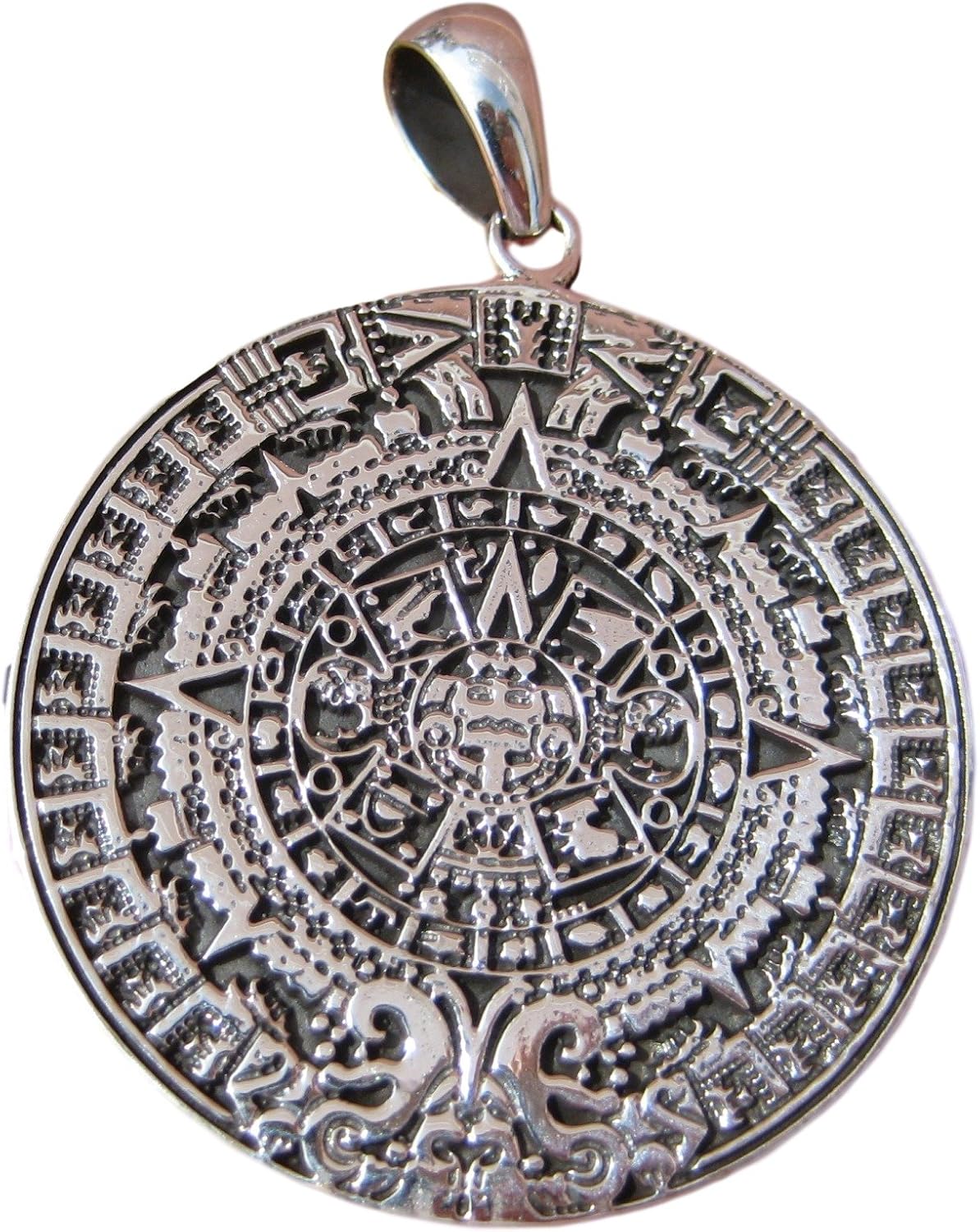 Amazon 925 Sterling Silver Maya Mayan Calendar Mexico Pendant Amazon 925 Sterling Silver Maya Mayan Calendar Mexico Pendant