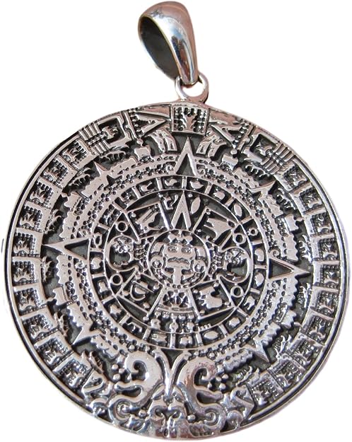 amazon-925-sterling-silver-maya-mayan-calendar-mexico-pendant