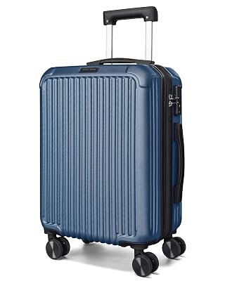 LIGHT FLIGHT Carry On Luggage 22x14x9 Airline Approved, Durable Hard Shell Carry On Suitcases with Wheels, Expandable Hardside Lightweight Travel Luggage with TSA Lock, Royal Blue